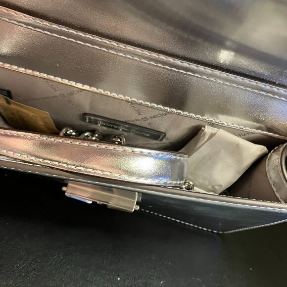 NWT Michael Kors Silver Handbag - Picture 3 of 3